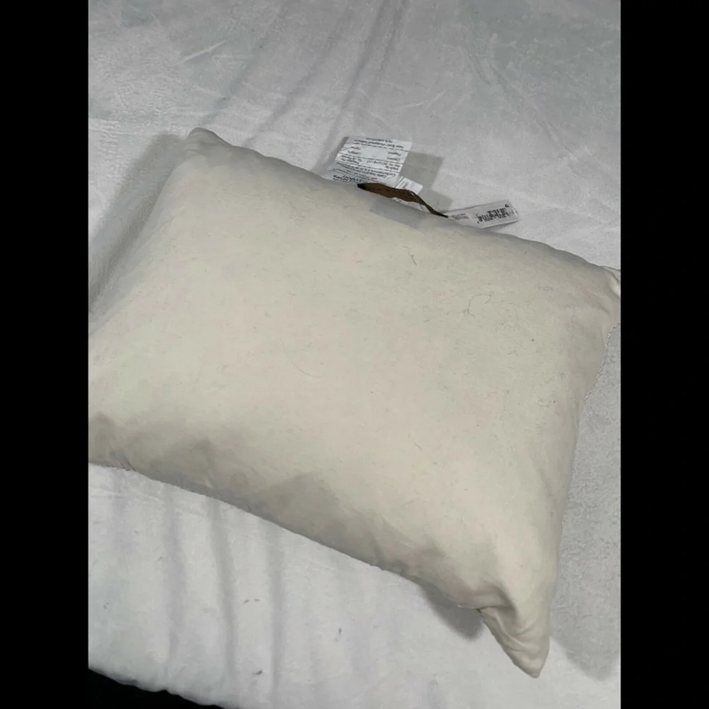 NWT $175 Donna Karan Faux Leather Woven Decorative Pillow Ivory‎ [SZ 12